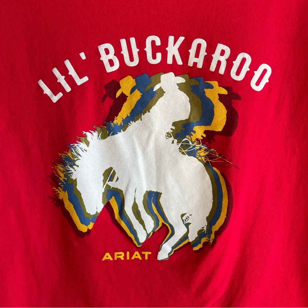 Boys Ariat Red Block Rodeo T Shirt Small - Picture 3 of 7